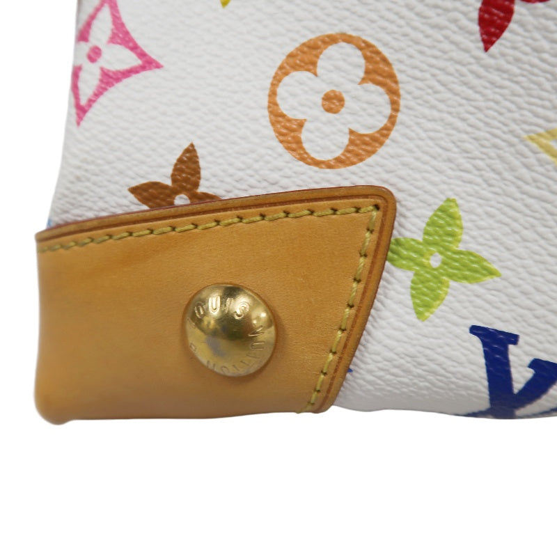 LOUIS VUITTON White Multicolor PVC Ursula Handbag with Push Lock