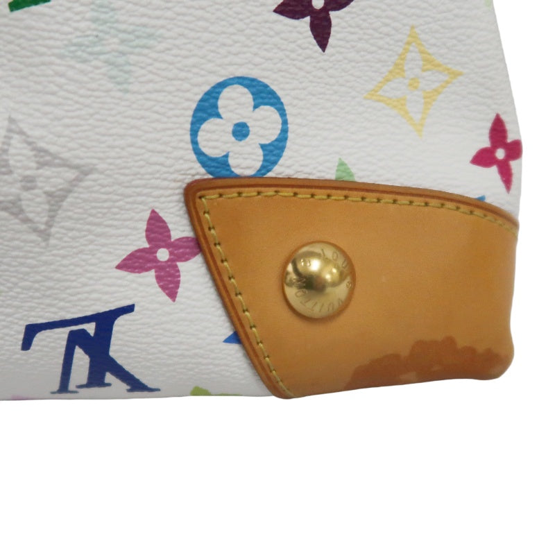 LOUIS VUITTON White Multicolor PVC Ursula Handbag with Push Lock