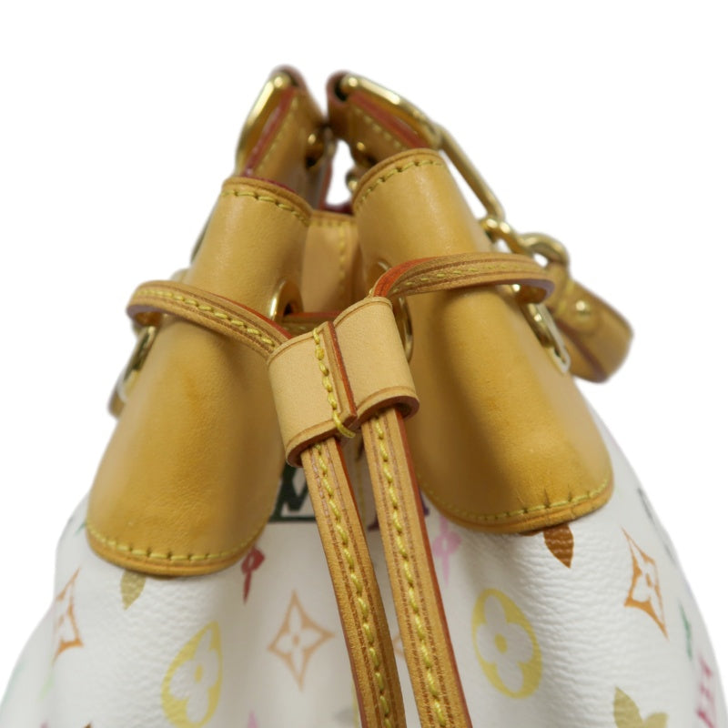 LOUIS VUITTON White Multicolor PVC Ursula Handbag with Push Lock