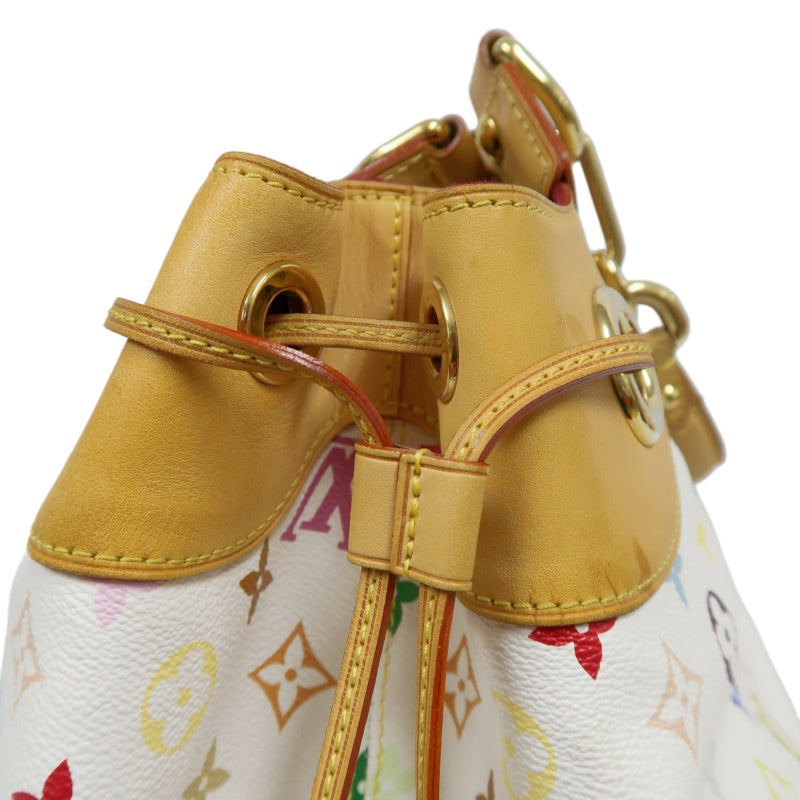 LOUIS VUITTON White Multicolor PVC Ursula Handbag with Push Lock