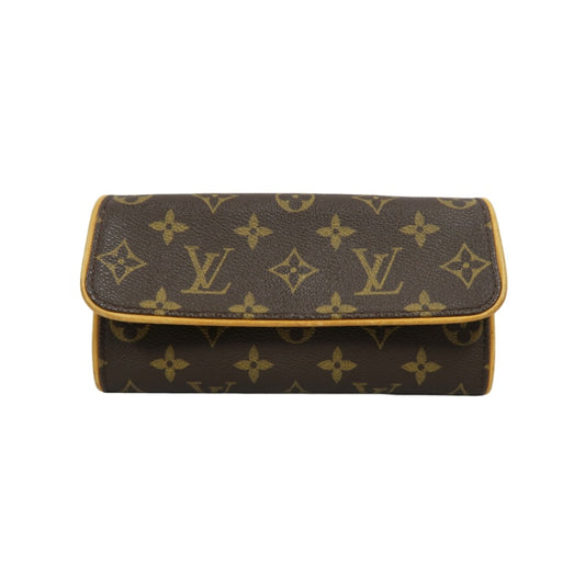 LOUIS VUITTON Monogram Pochette Twin Shoulder Bag, PVC, Envelope Style, Crossbody/Shoulder Bag & Waist Bag