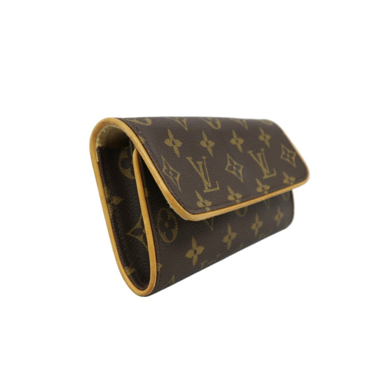 LOUIS VUITTON Monogram Pochette Twin Shoulder Bag, PVC, Envelope Style, Crossbody/Shoulder Bag & Waist Bag