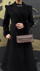 LOUIS VUITTON Recoleta Damier Ebene Handbag, Brown, LV Monogram PVC, Damier Ebene Check Box Shoulder Bag