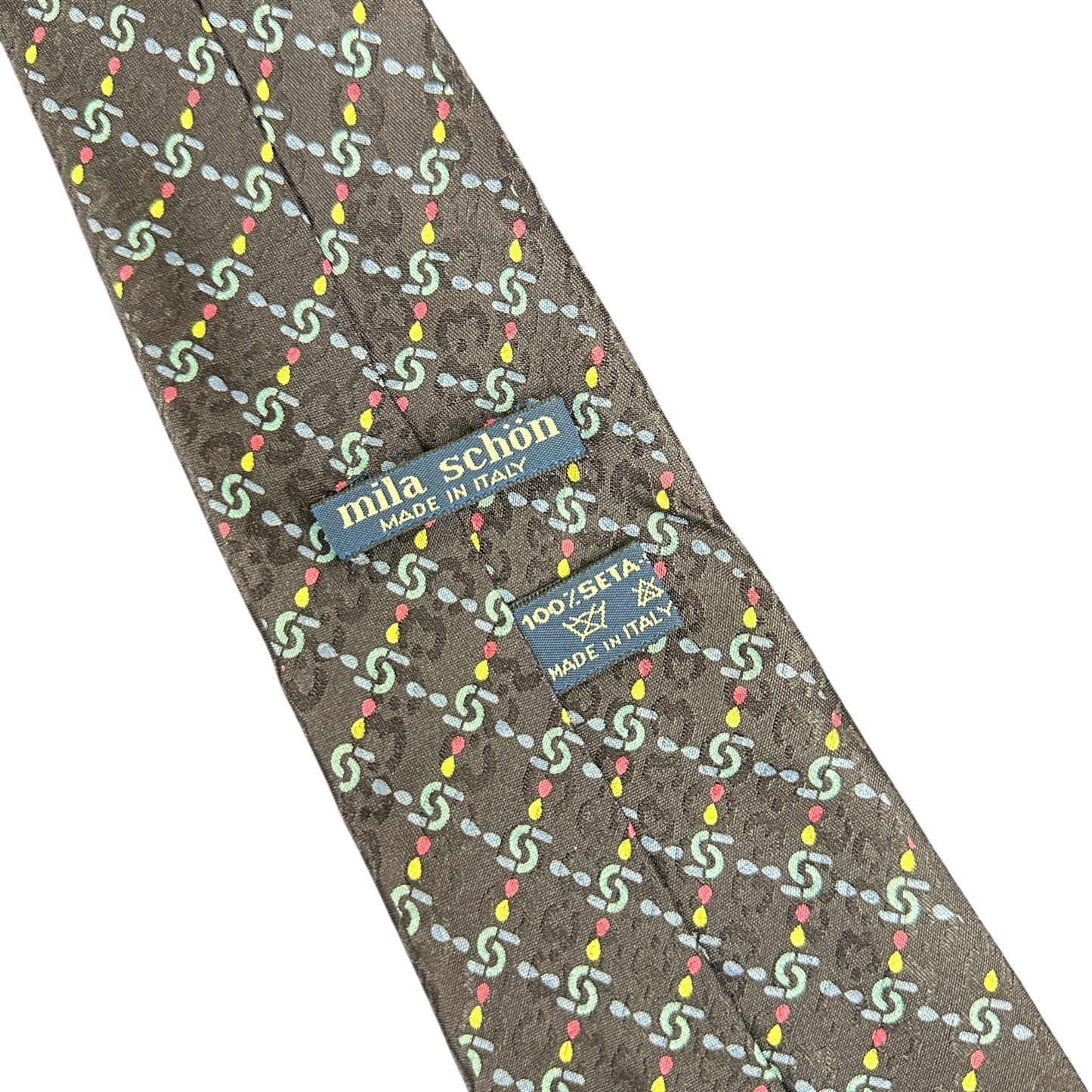 MILA SCHON  tie, navy, with tag