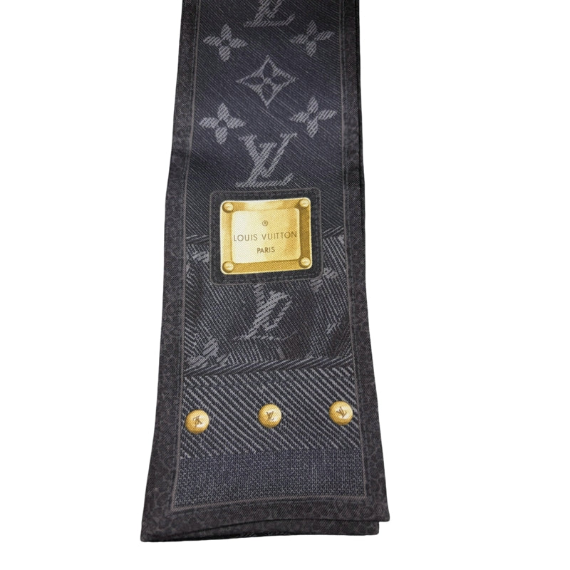 LOUIS VUITTON Scarf Black with box