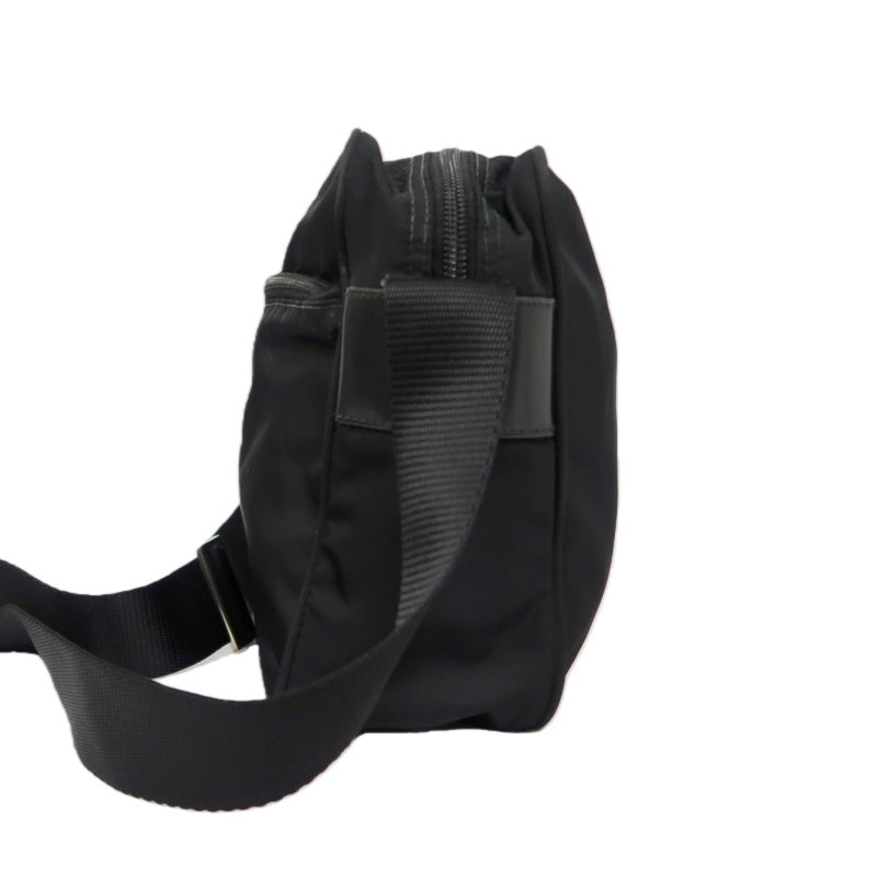 PRADA Shoulder Bag Nylon Black Silver Hardware