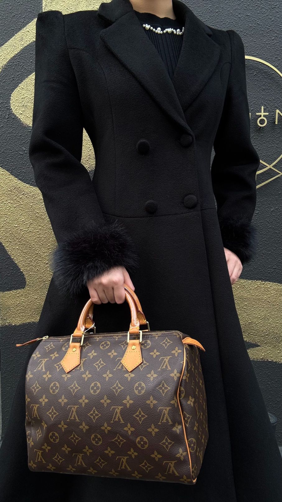 LOUIS VUITTON Speedy 30 Monogram Handbag, Brown, with Padlock & 2 Keys