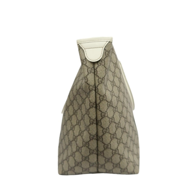GUCCI GG Supreme Tote Bag, Grey, GG Monogram PVC Shoulder Shopping Bag