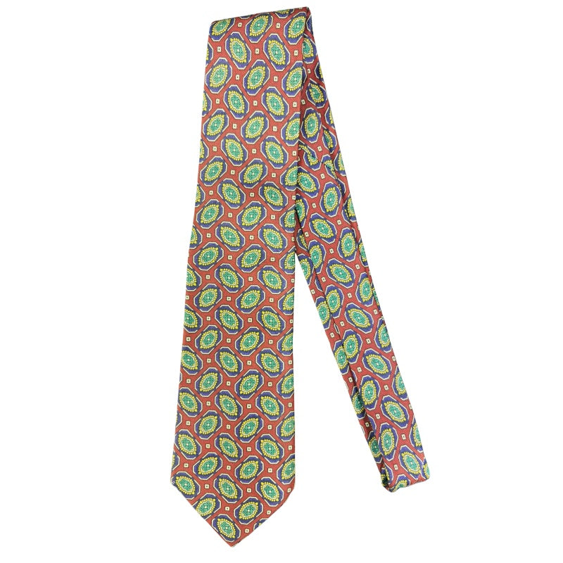 CHANEL red vintage pattern tie