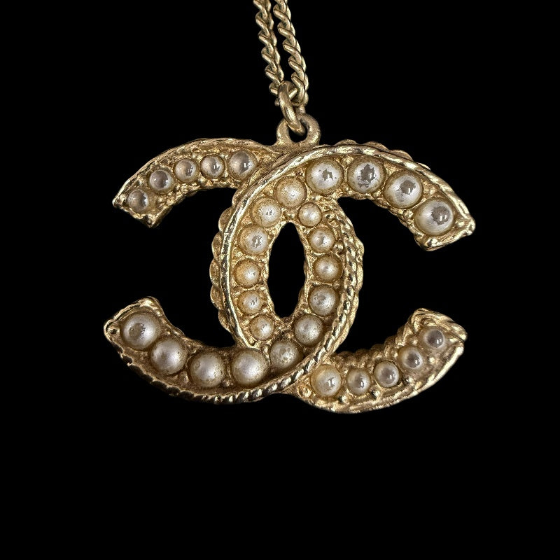 CHANEL Gold Alloy Faux Pearl & Star Single-sided Tassel Earring With Gold Hardware