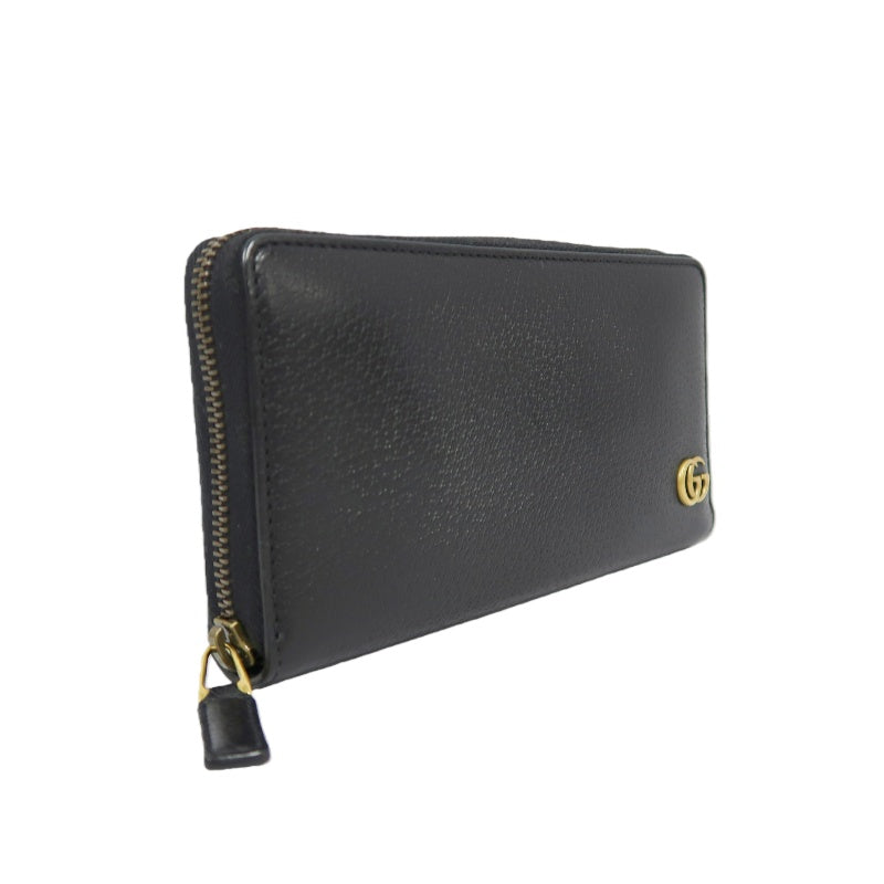 GUCCI Marmont Long Wallet, Black Calf Leather, with Dust Bag and Box