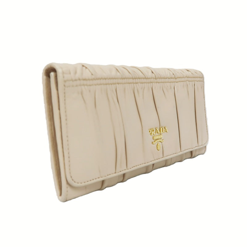 PRADA Long Wallet, Pink & Beige, PVC, Gold Hardware, with Box and Authenticity Card