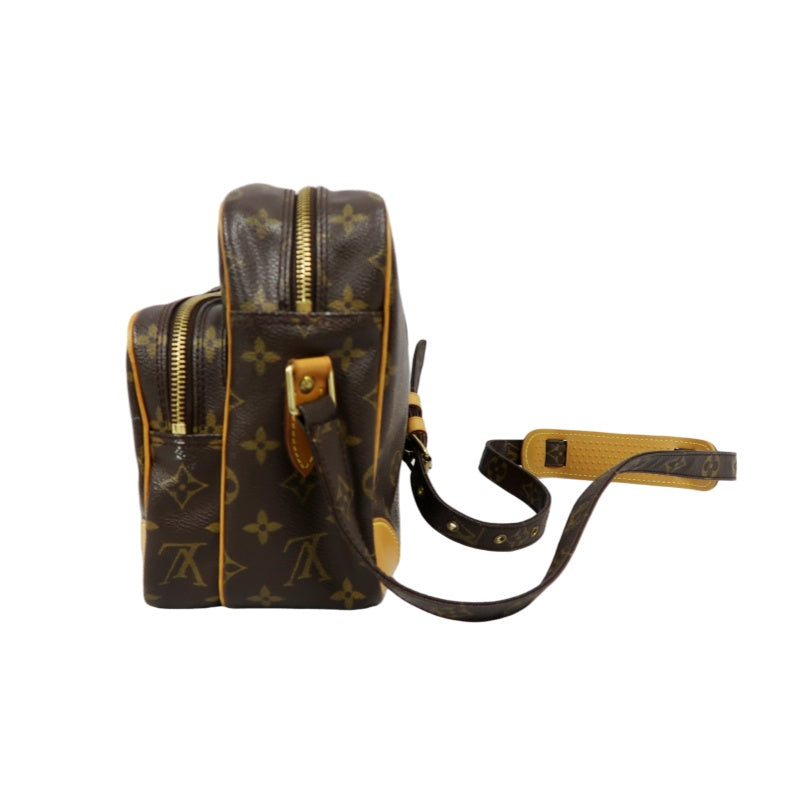 LOUIS VUITTON Nile Crossbody Bag, Monogram, Coated Canvas, Brown, With Dust Bag