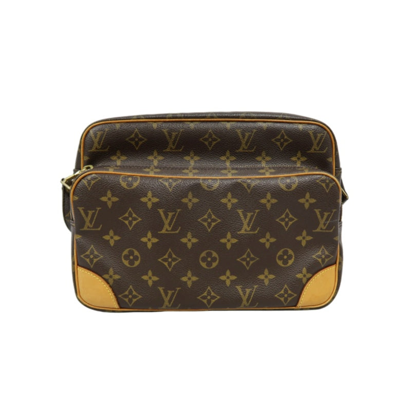 LOUIS VUITTON Nile Crossbody Bag, Monogram, Coated Canvas, Brown, With Dust Bag