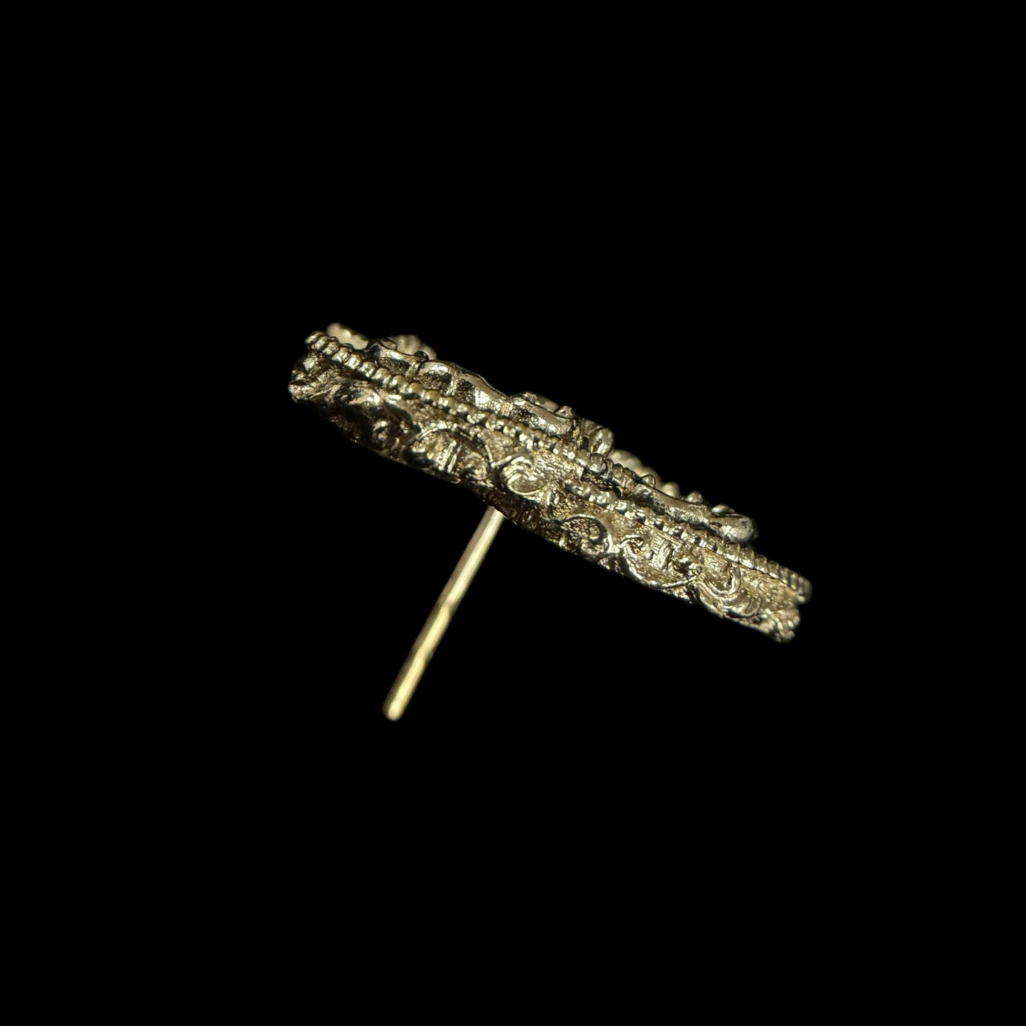 CHANEL Black Enamel Double CC Stud Earrings