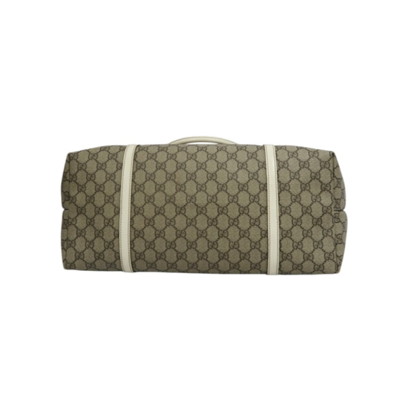 GUCCI GG Supreme Tote Bag, Grey, GG Monogram PVC Shoulder Shopping Bag