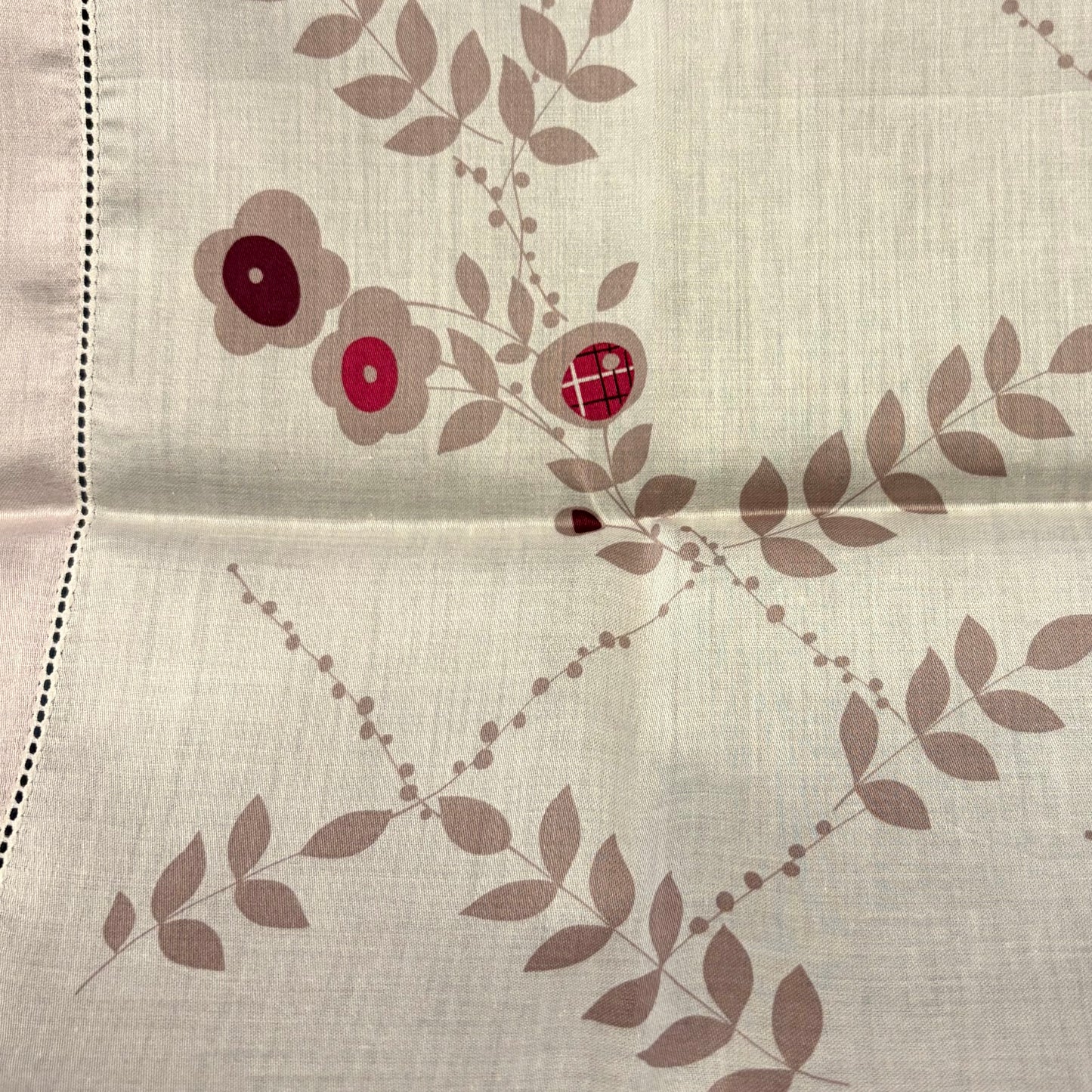 BURBERRY Flower Motif Silk Scarf Pink