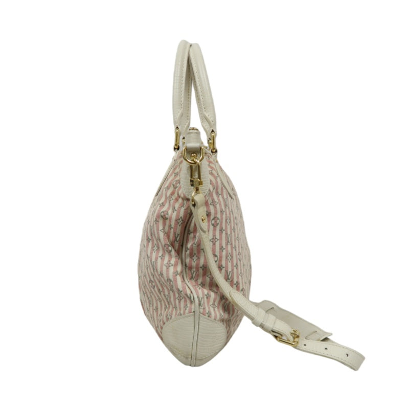 LOUIS VUITTON Monogram Mini Marina PM Handbag, Pink Denim with Stripes, with Shoulder Strap