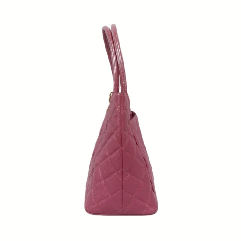 CHANEL Pink Reissue Tote Bag, Caviar Leather, Gold Hardware, with Guarantee Card and Dust Bag
