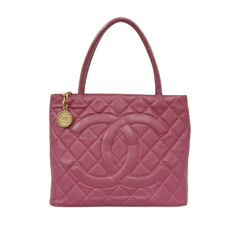CHANEL Pink Reissue Tote Bag, Caviar Leather, Gold Hardware, with Guarantee Card and Dust Bag