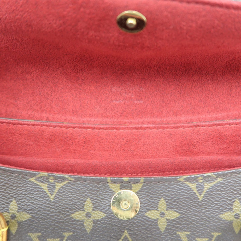 LOUIS VUITTON Monogram Sonatine Handbag, Brown, PVC-Coated Canvas