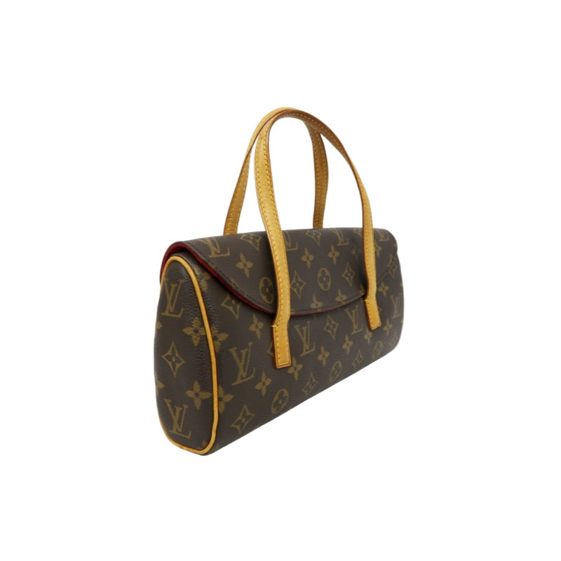 LOUIS VUITTON Monogram Sonatine Handbag, Brown, PVC-Coated Canvas
