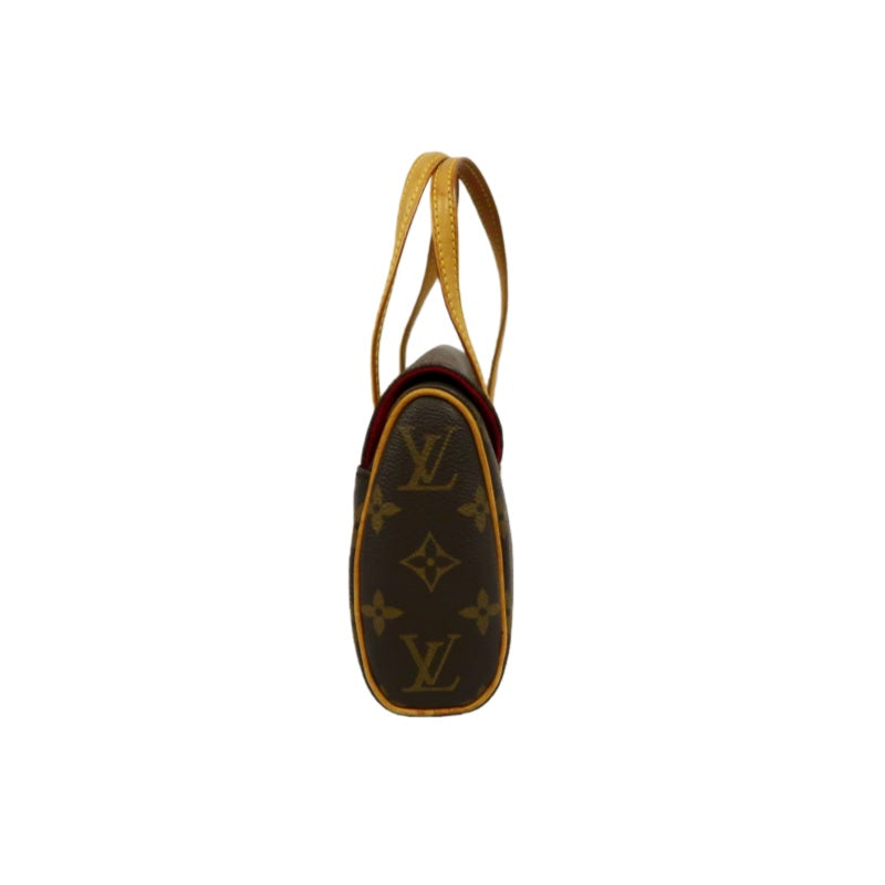 LOUIS VUITTON Monogram Sonatine Handbag, Brown, PVC-Coated Canvas