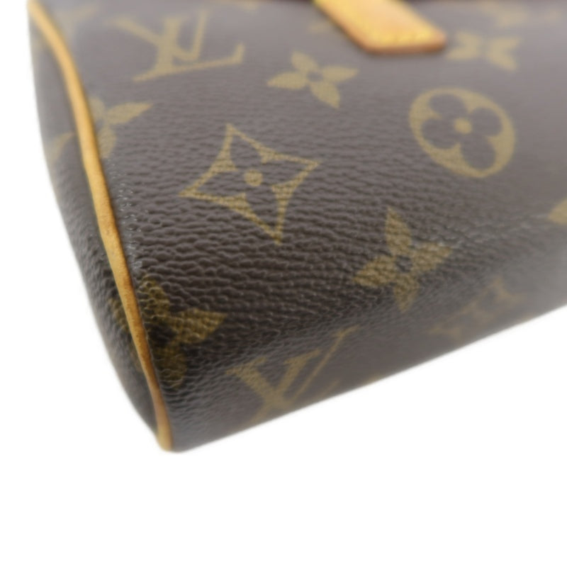 LOUIS VUITTON Monogram Sonatine Handbag, Brown, PVC-Coated Canvas