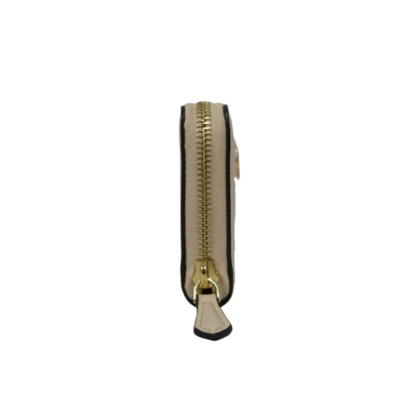 FENDI Beige Pink Wallet, Gold Hardware, with Dust Bag and Box