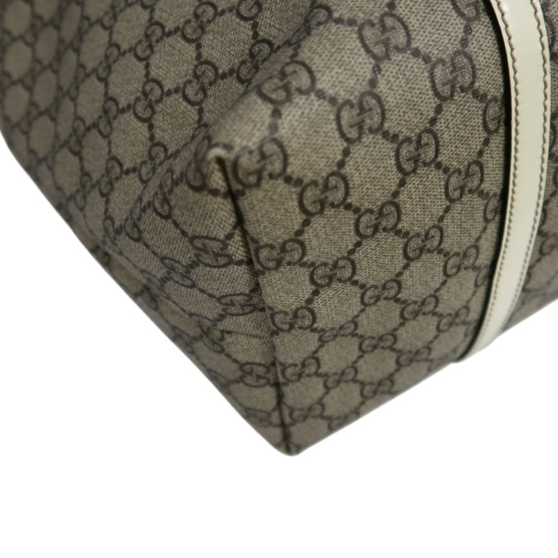 GUCCI GG Supreme Tote Bag, Grey, GG Monogram PVC Shoulder Shopping Bag
