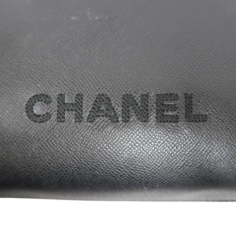 Chanel Black Caviar Leather Logo Tote Shoulder Bag
