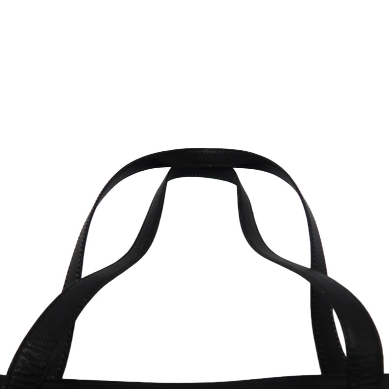 Chanel Black Caviar Leather Logo Tote Shoulder Bag