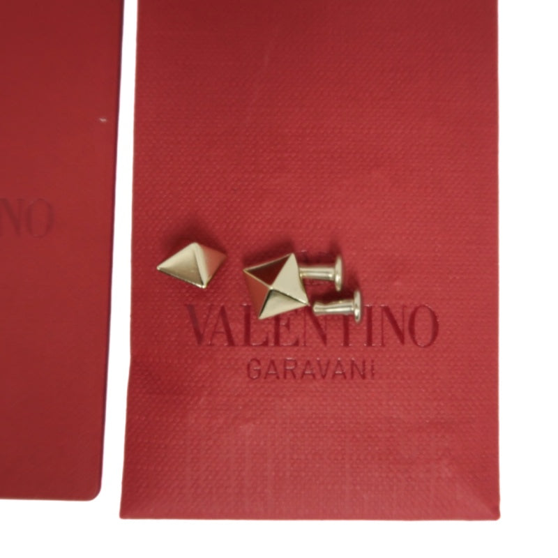 VALENTINO GARAVANI Rockstud Zip Around Wallet Leather Red Gold Stud Hardware
