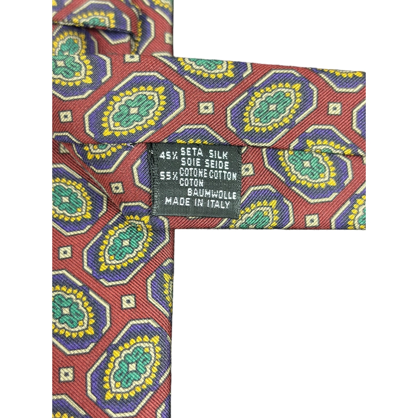 CHANEL red vintage pattern tie