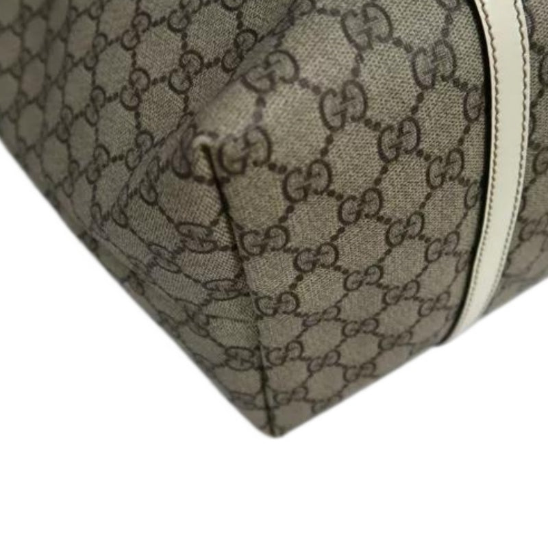 GUCCI GG Supreme Tote Bag, Grey, GG Monogram PVC Shoulder Shopping Bag