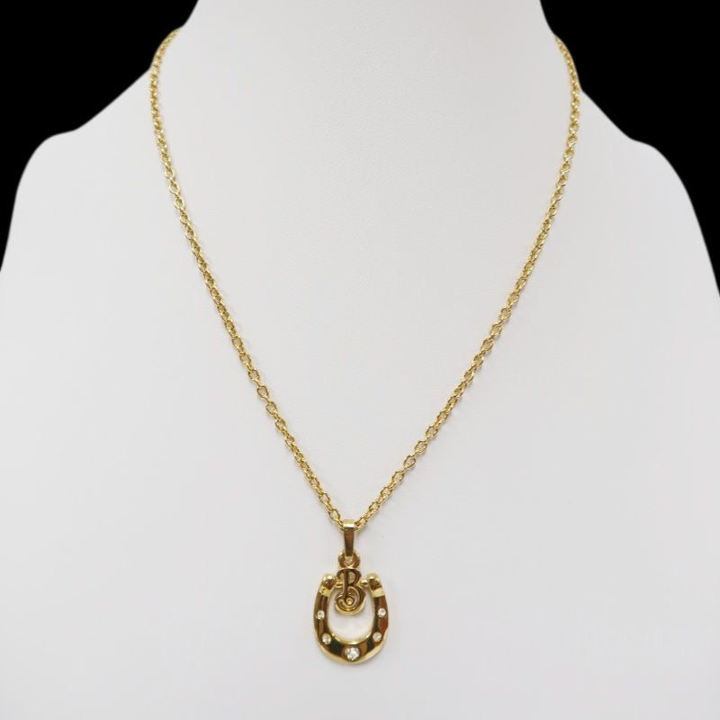 BURBERRY necklace, horseshoe pendant, gold-plated