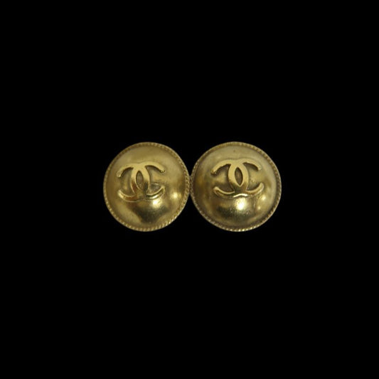 CHANEL earrings, gold-plated, gold, alloy, clip-on