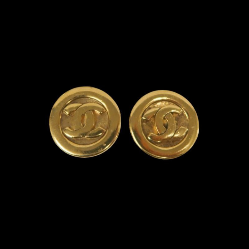 CHANEL earrings, gold-plated, clip-on