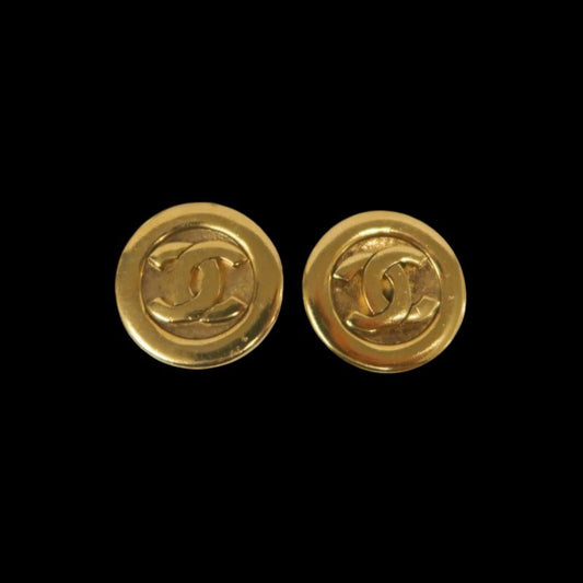 CHANEL earrings, gold-plated, clip-on