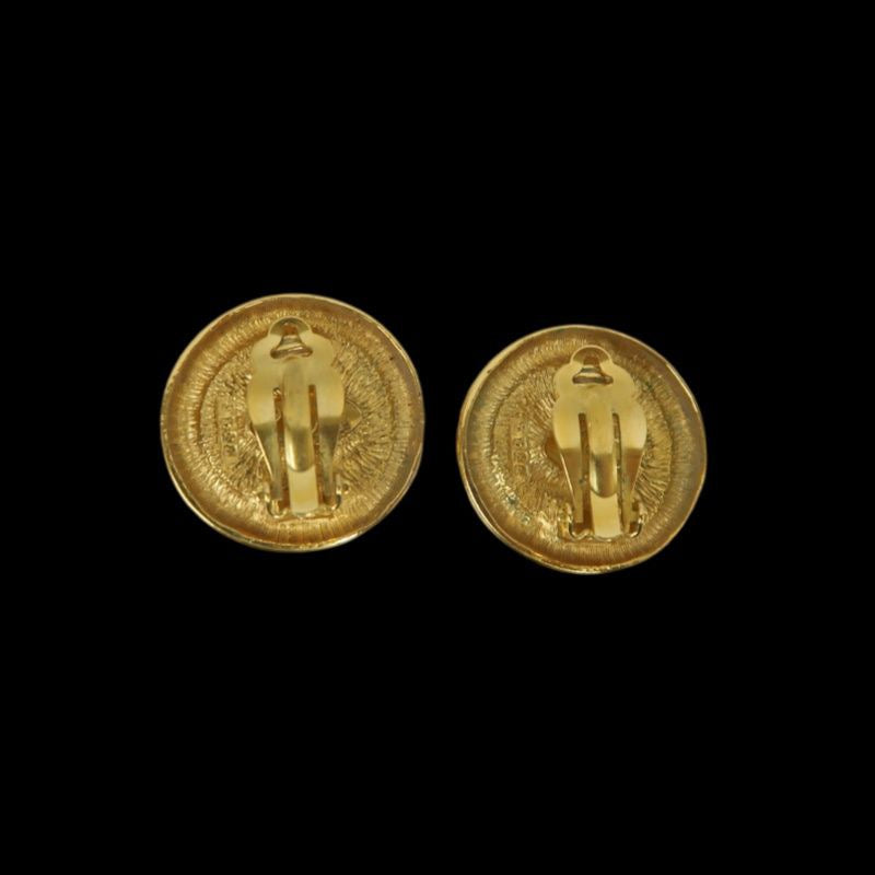 CHANEL earrings, gold-plated, clip-on