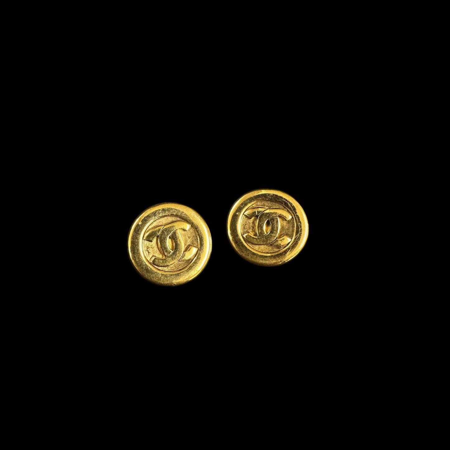 CHANEL earrings, gold-plated, clip-on