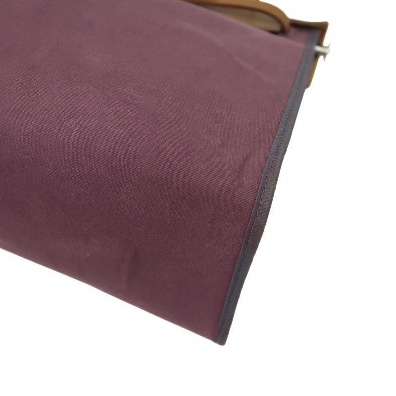 HERMES  Herbag Zip, canvas material, purple, with pouch, purple canvas Herbag handbag