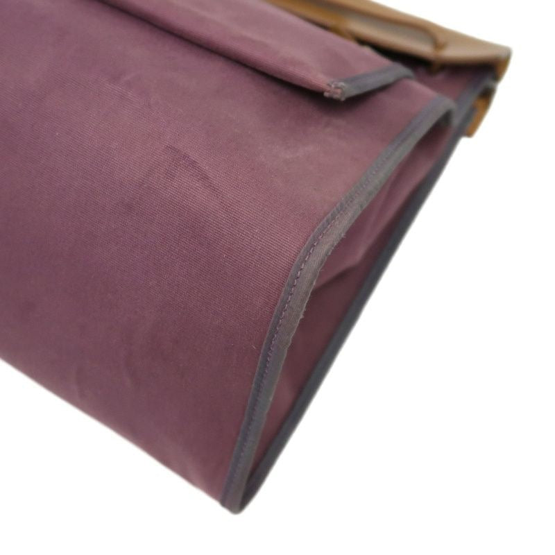 HERMES  Herbag Zip, canvas material, purple, with pouch, purple canvas Herbag handbag