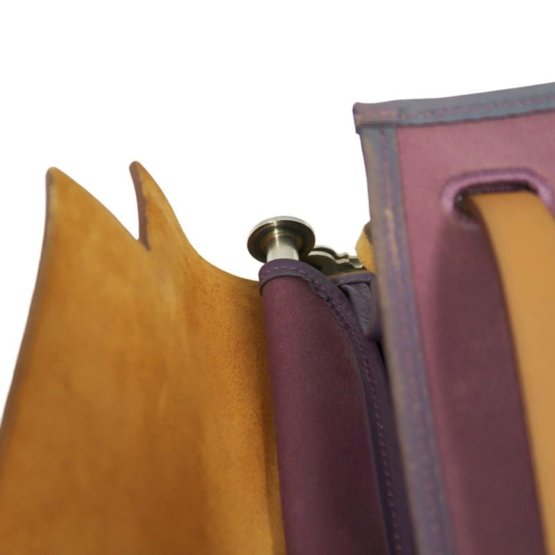 HERMES  Herbag Zip, canvas material, purple, with pouch, purple canvas Herbag handbag