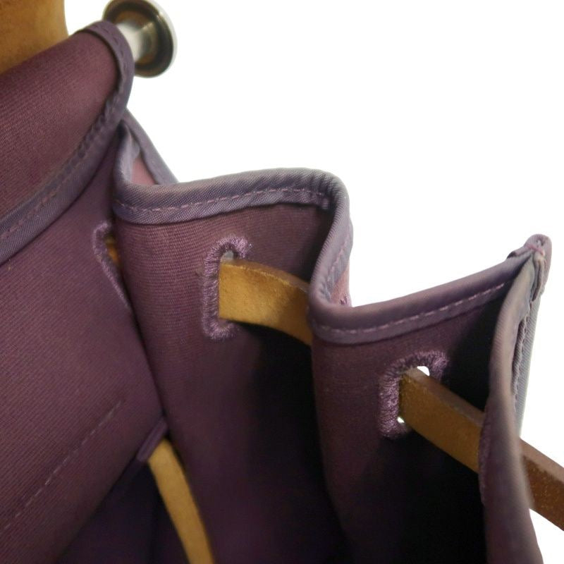 HERMES  Herbag Zip, canvas material, purple, with pouch, purple canvas Herbag handbag
