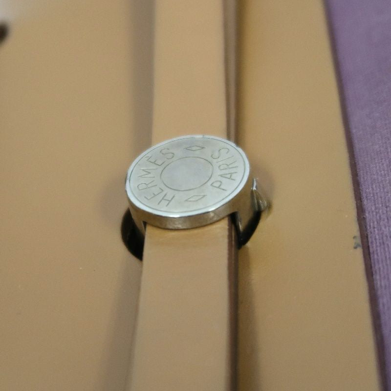 HERMES  Herbag Zip, canvas material, purple, with pouch, purple canvas Herbag handbag