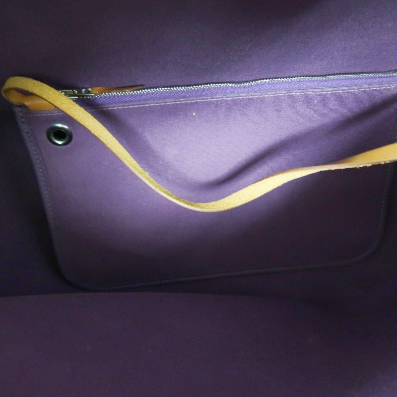 HERMES  Herbag Zip, canvas material, purple, with pouch, purple canvas Herbag handbag