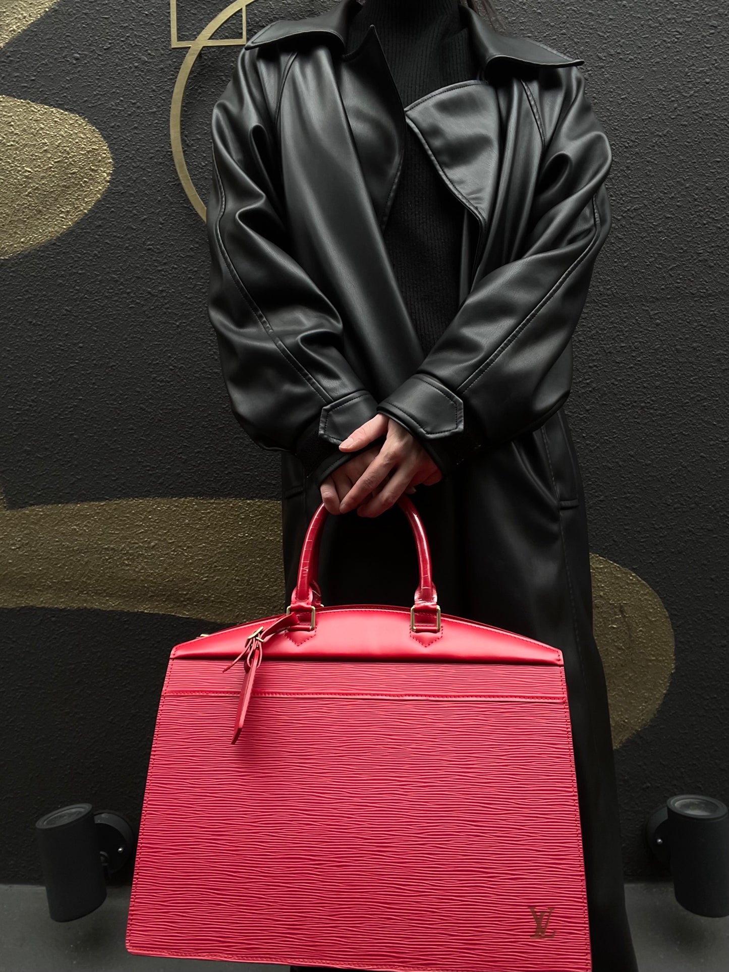 LV Vuitton Epi Riviera Handbag, Castilian Red, with dust bag