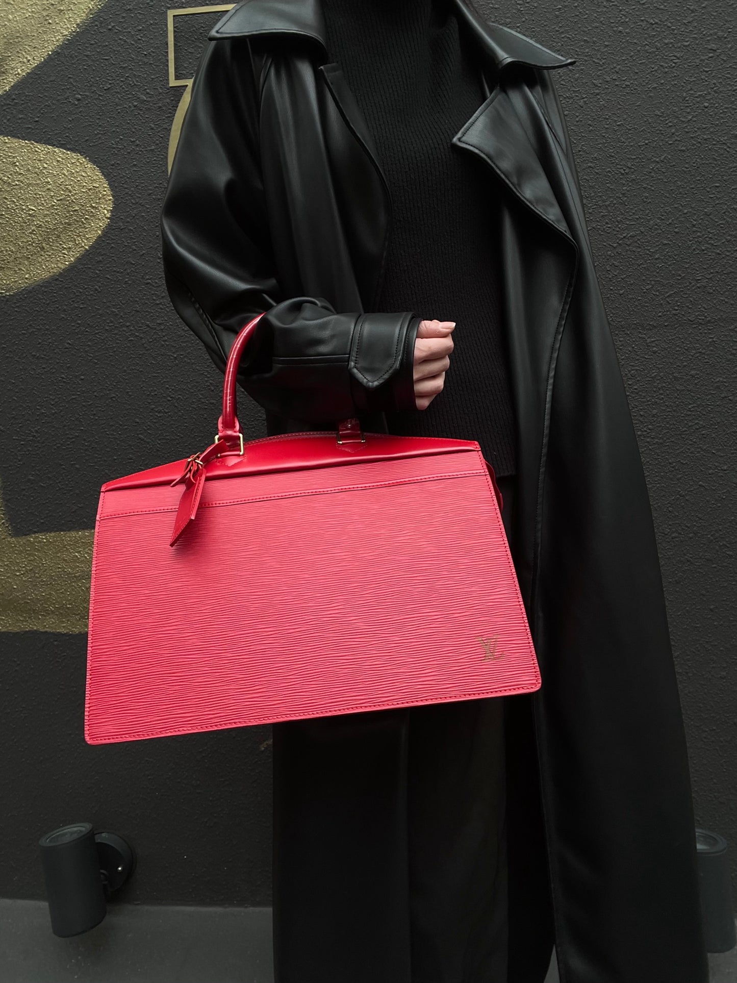 LV Vuitton Epi Riviera Handbag, Castilian Red, with dust bag