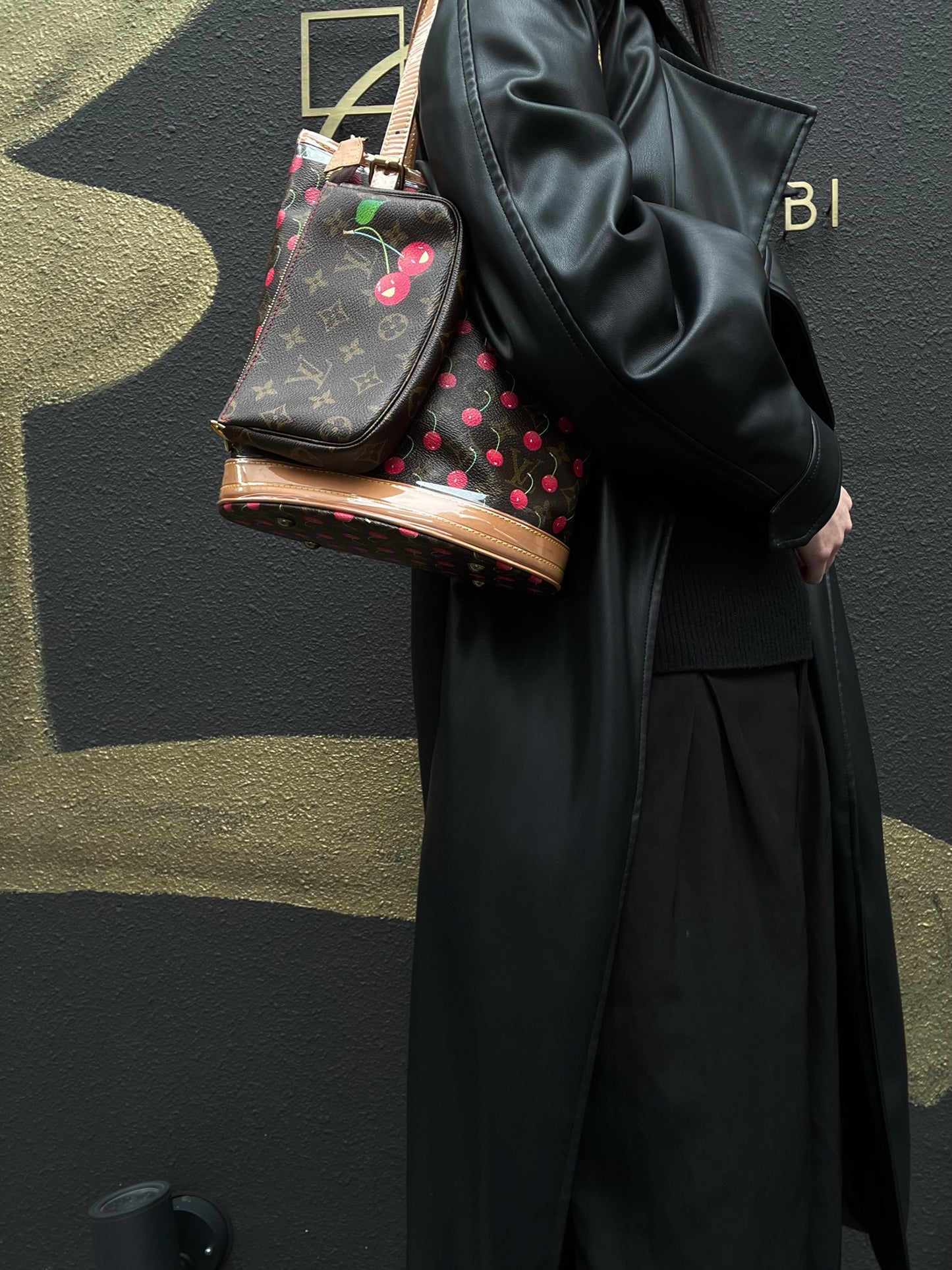 Louis Vuitton (LV) Monogram Cherry Bucket PM Bag (Pouch Included), Collector's Grade, Includes Dust Bag